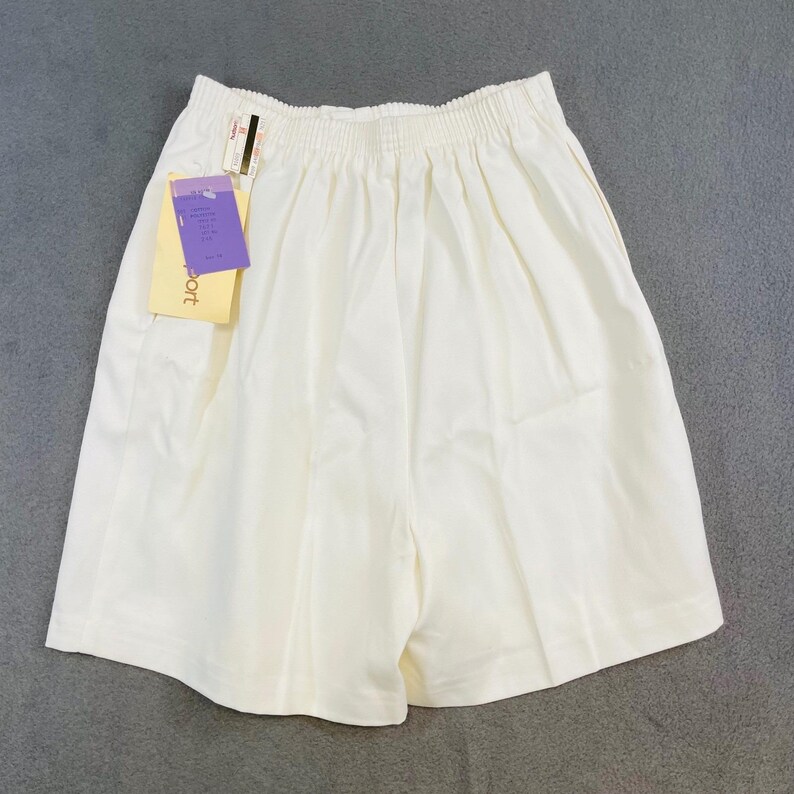 Vtg Deadstock NWT Palmer Sport White Cotton Poly Shorts Women 14 Hudson 80s image 3