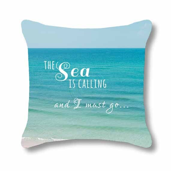 Seaside Photo Pillow Beach Quote Throw Pillow Ocean Etsy
