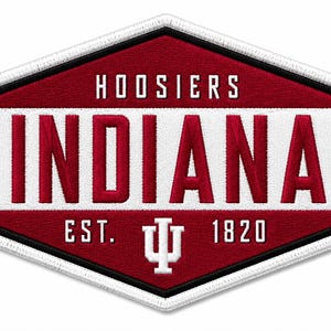 Indiana Hoosiers Embroidered Patch, Diamond IU Logo Patch