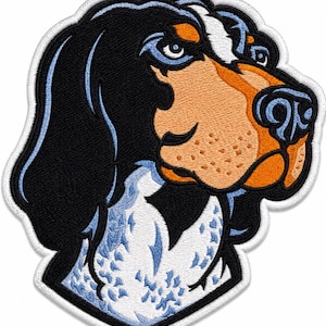 Toppa ricamata del segugio Bluetick dei Tennessee Volunteers