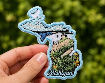 Naszywka Michigan State Outline haftowana