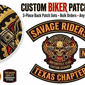 Aangepaste motorpatches op de rug Motorcycle Club-patchontwerp Bulkbestelling geborduurde motorpatches