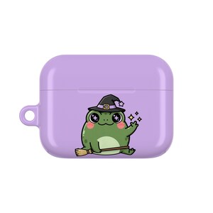 Witch Frog AirPod Case, Halloween Kawaii AirPods Cover, Spooky Frog Tech Gift