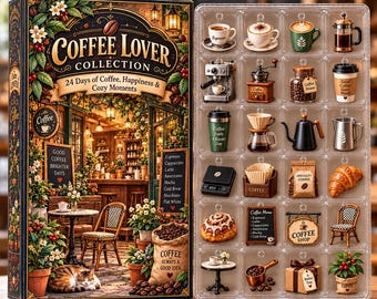 Cafe Culture Christmas Countdown Calendar - 24 Days Coffee Box - Barista Gift