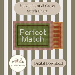 Matchbox Needlepoint korsstygnsdiagram (digital nedladdning)