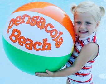 Pensacola Beach Ball – 15” Inflatable | Florida Gift Souvenir | Pool Party & Beach Vacation Toy