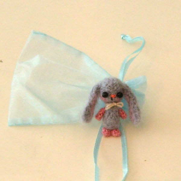 SALE. Miniature amigurumi, collectible toy, doll house, micro bear, bunny