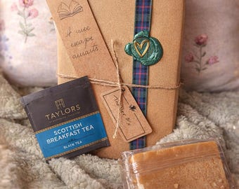 Mystery Book Box | Curated Book Bundle | Blind Date With A Book | Book Lover Gift | Cosy Scottish Gift | Pre Loved Book Box UK
