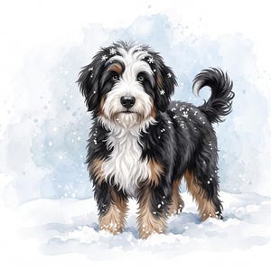 Australian Mountain Doodle Note Card | Watercolor Card | Blank Inside | Free Shipping