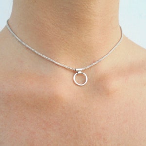 o ring adjustable choker necklace