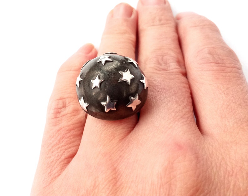 star dome ring half ball