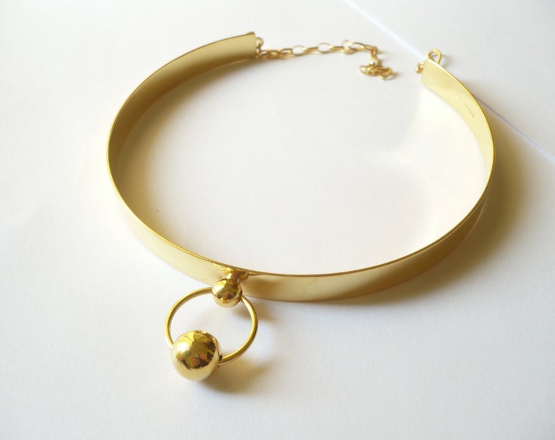 Slave Gold Collar Necklace Etsy