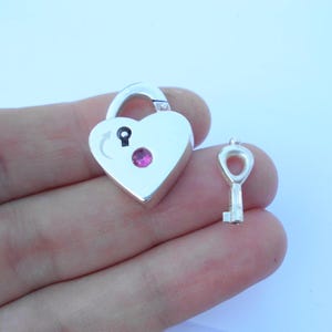 Tiny Sterling Silver locking padlock