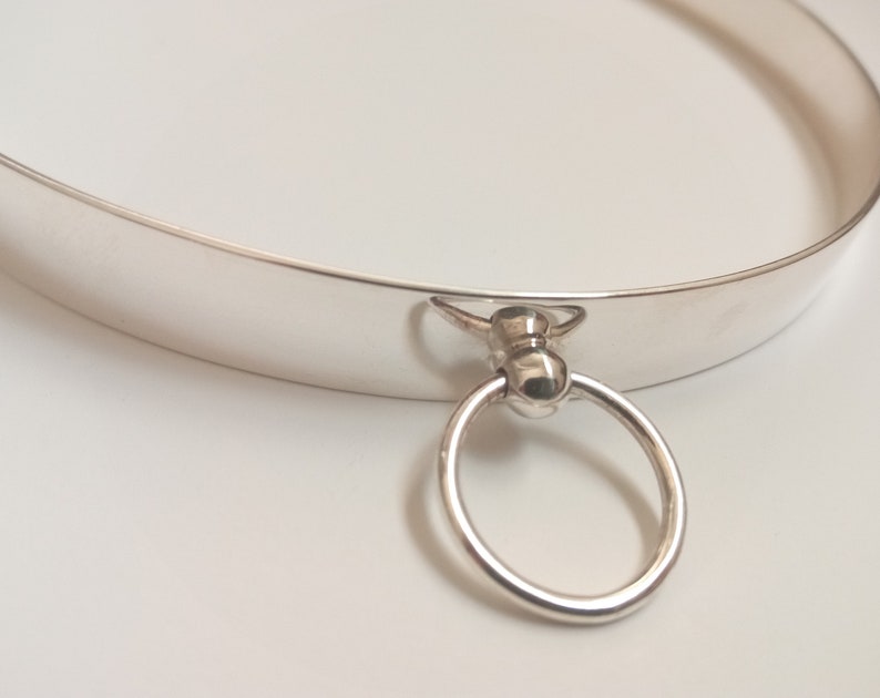 Eternity sterling silver slave collar O / Sub collar / Bondage Etsy