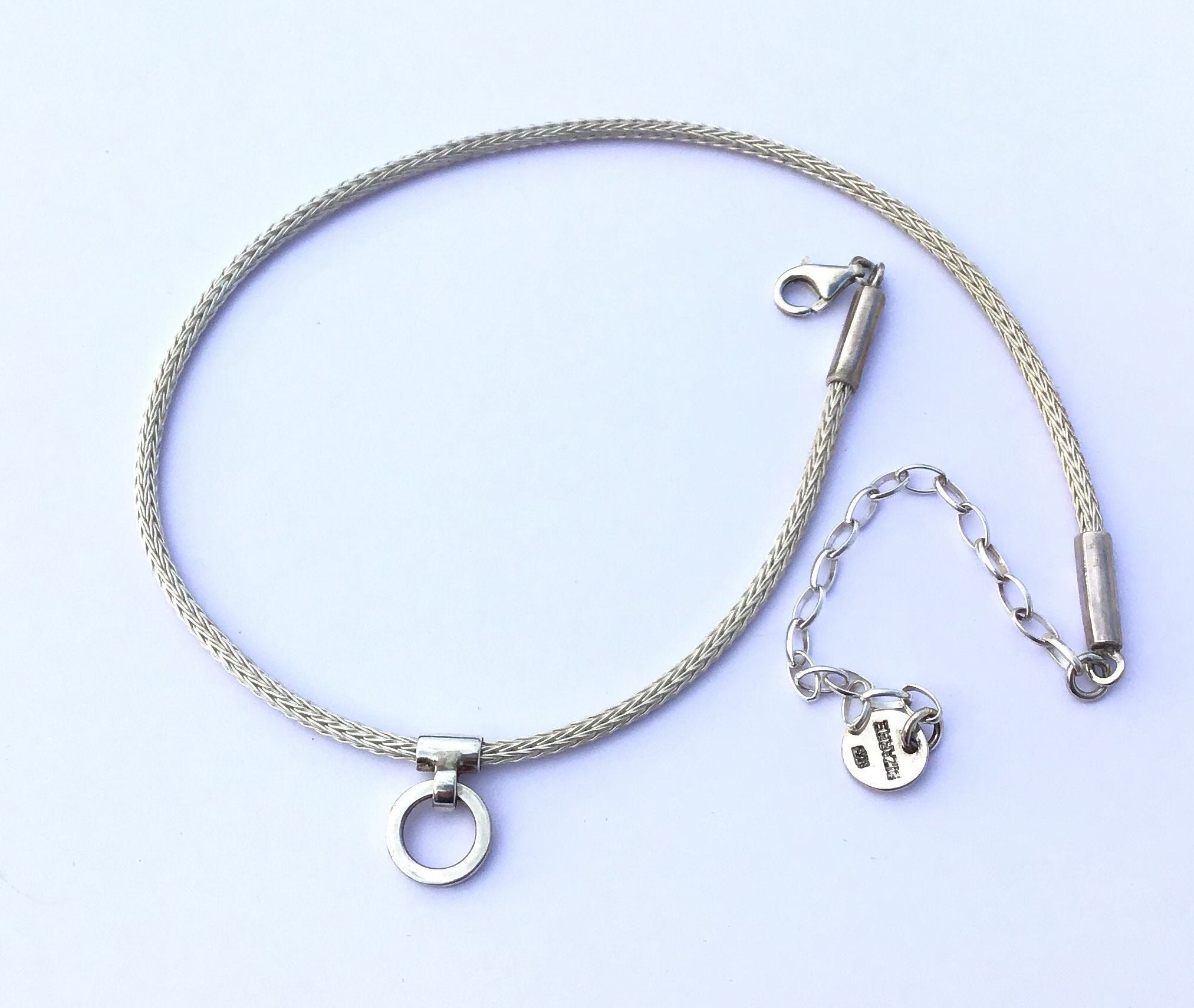 Sterling Silber gewebte Kette mit ORing Etsy