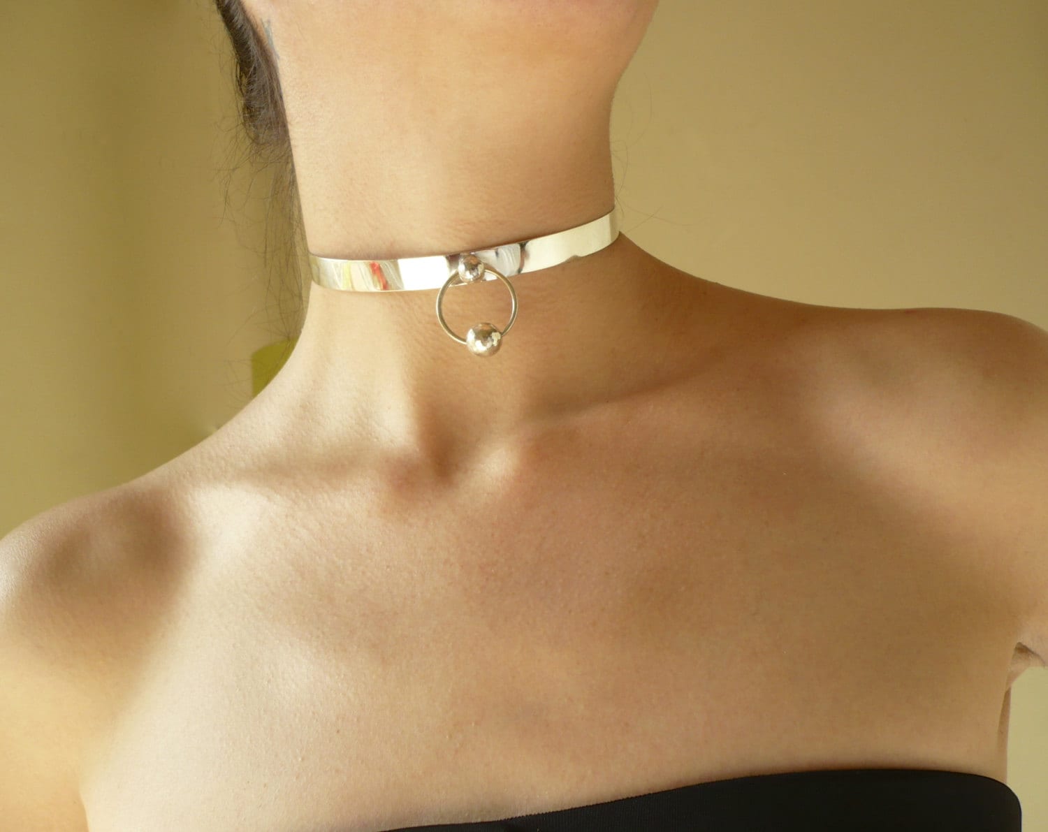 Slave gold collar necklace Etsy