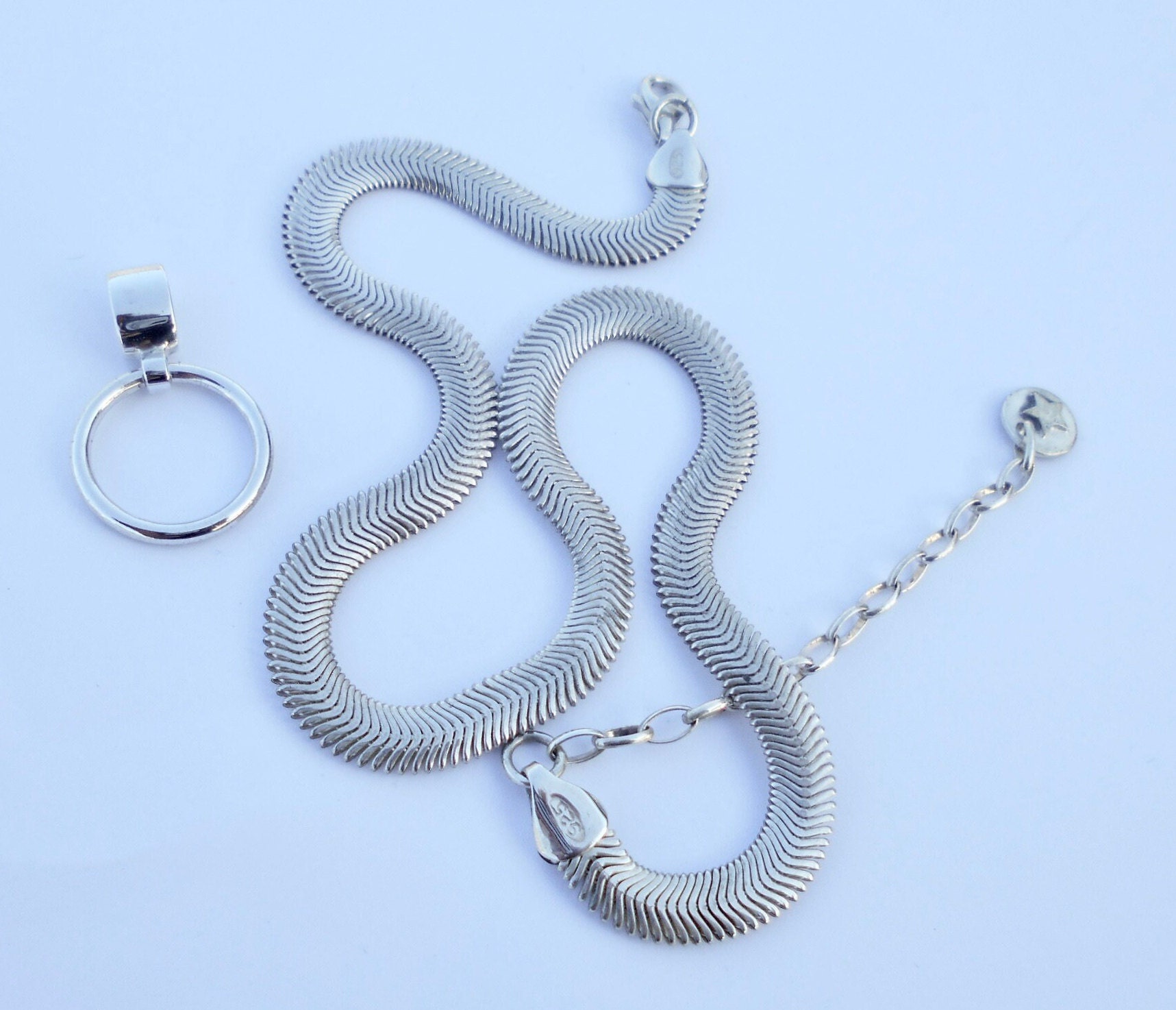 Sterling Silver Slave Collar / Day Collar With Removable O Sterling Silver Slave Collar / Day Collar With Removable O