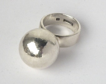 Sterling Silver 925 Big Ball Ring