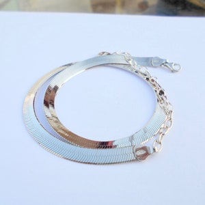 Pu&ograve; includere: Una collana a catena di serpente d'argento con una finitura lucida. La catena &egrave; realizzata con maglie intrecciate che creano un aspetto liscio e fluido.