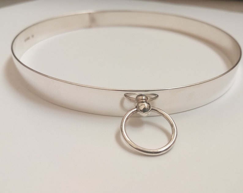 Eternity sterling silver slave collar O / Sub collar / Bondage Etsy