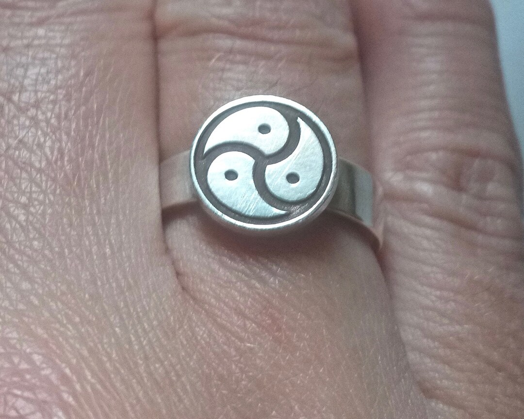 BDSM Symbol Discreet Ring Sterling Silver - Etsy