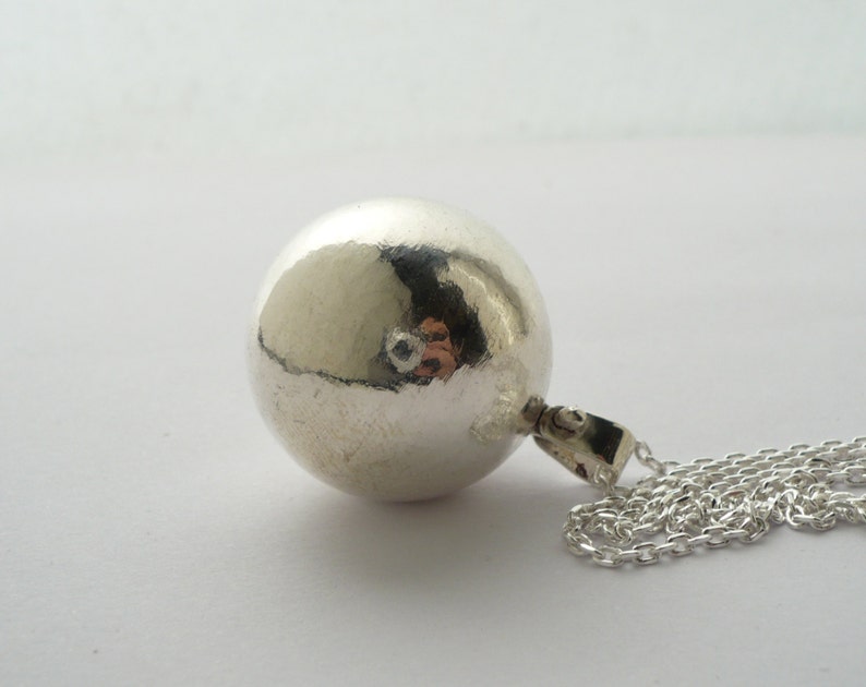 Sterling Silver Ball Pendant Etsy