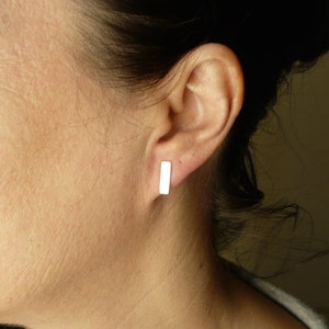 sterling silver bar earrings