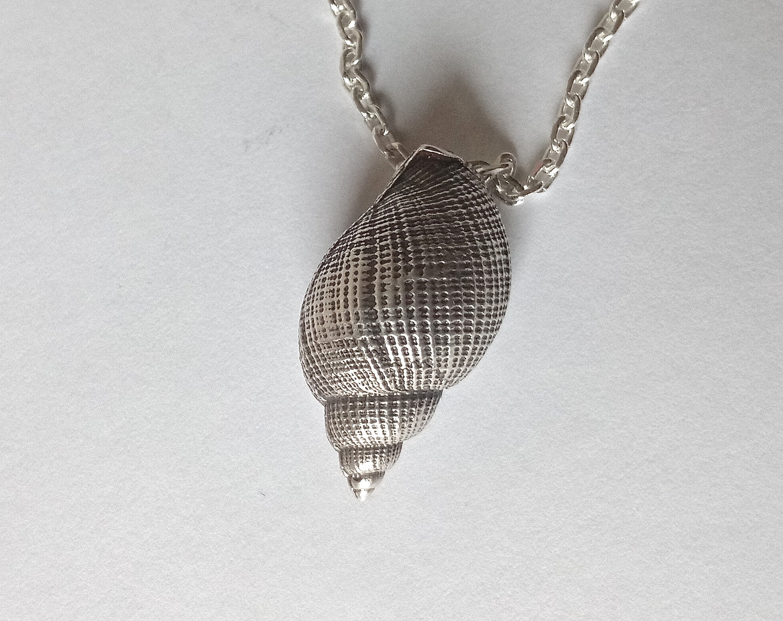 Sterling Silver Seashell Pendant - Etsy