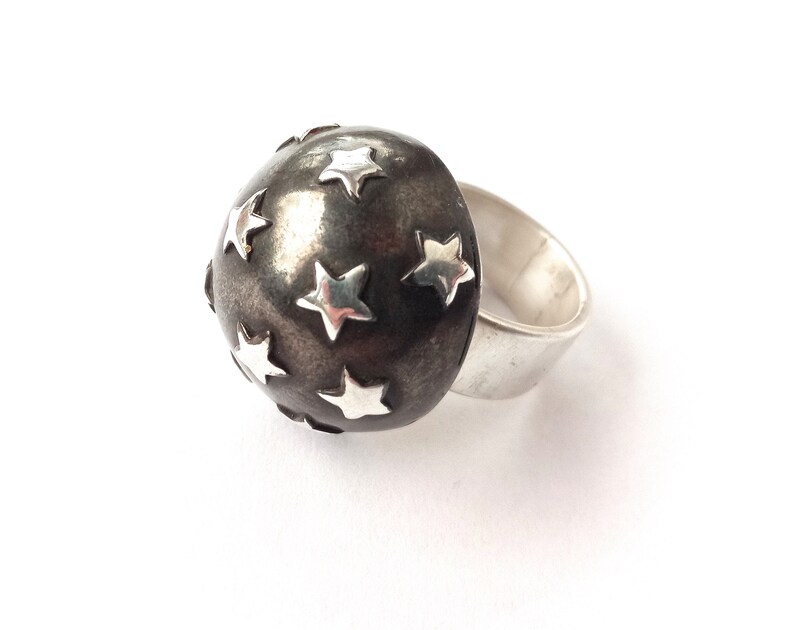 star dome ring half ball