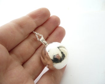 sterling silver ball pendant