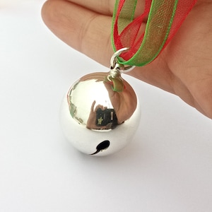 Jingle Bell Pendant Sterling Silver Big Jingle Bell Charm Etsy