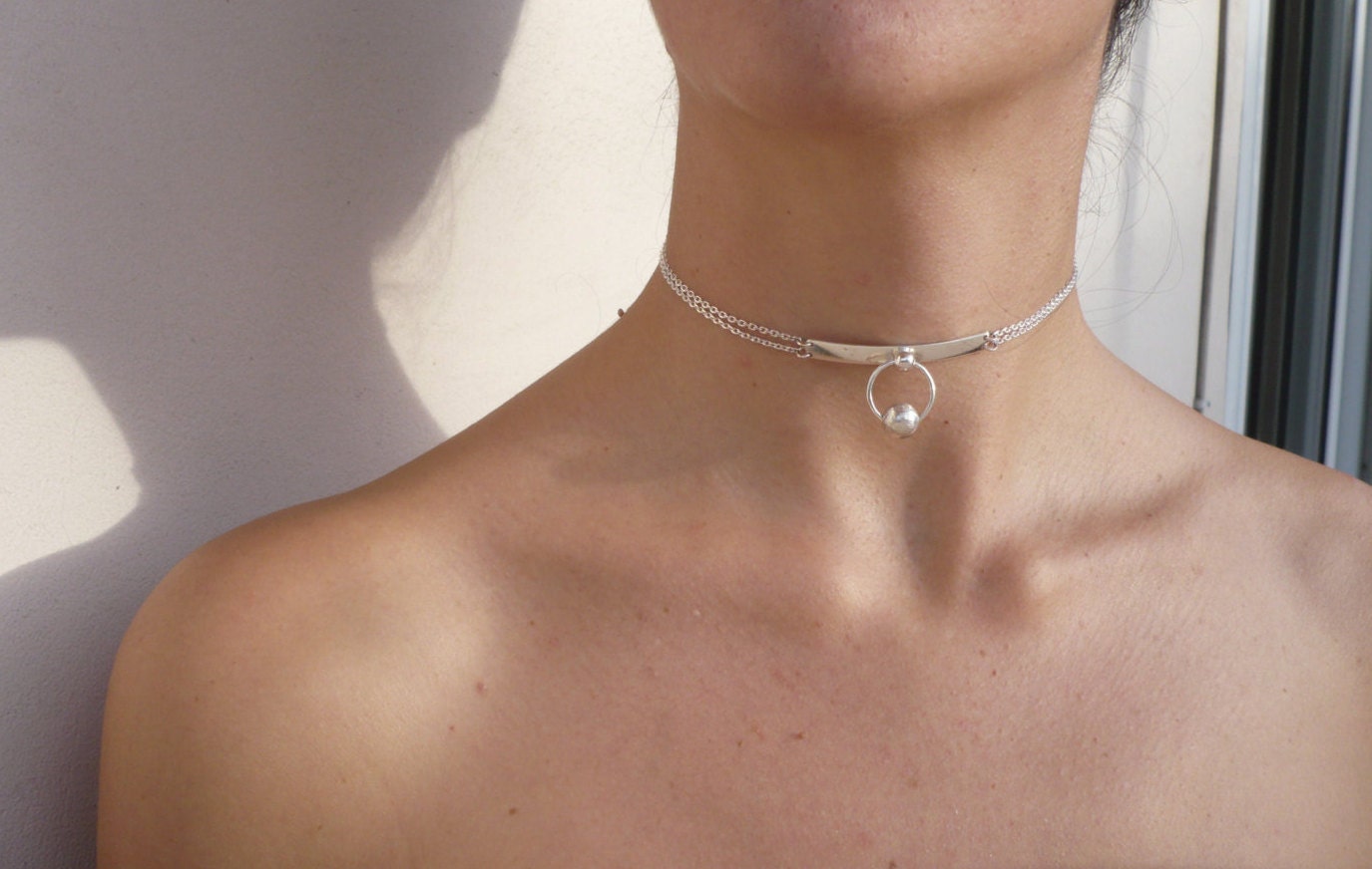 Slave Collar / O Ring Necklace / Sterling Silver Delicate Slave Collar / O Ring Necklace / Sterling Silver Delicate