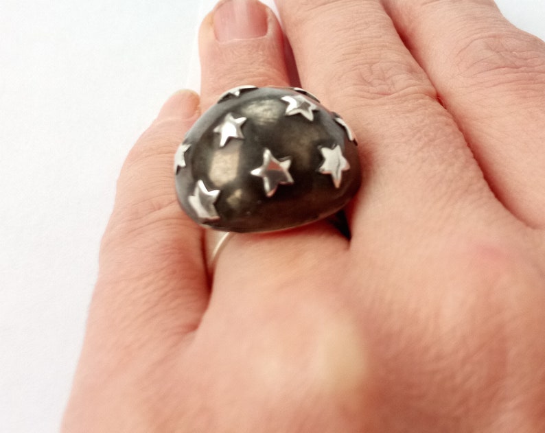 star dome ring half ball