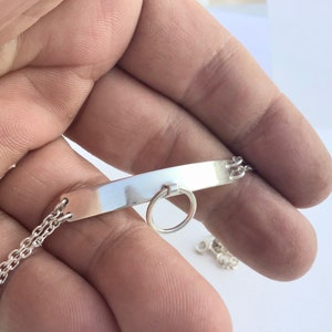 Bracelet de cheville double chaîne en argent sterling O ring image 6