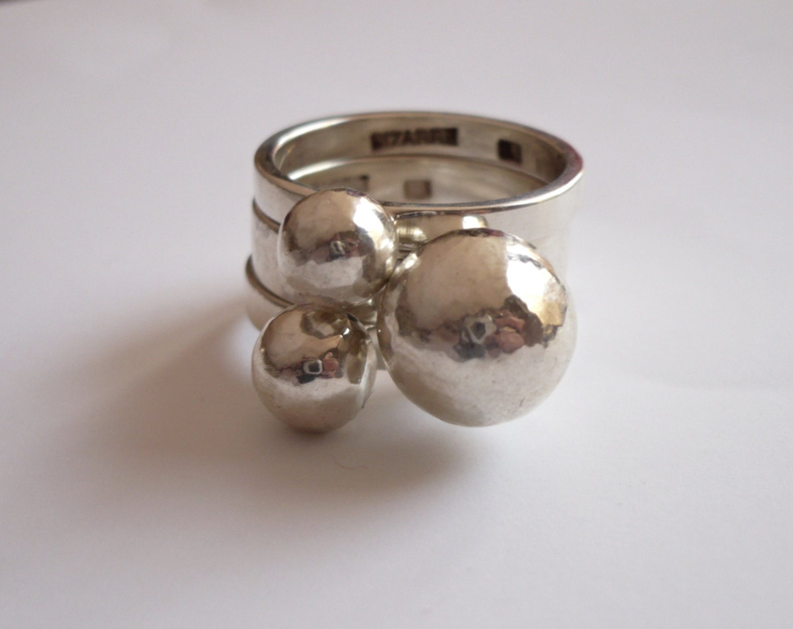 Sterling Silver Stacking Ball Rings | Etsy