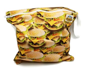 Cheeseburgers PUL Wet Bag