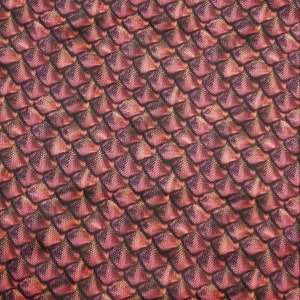 Fournitures de fabrication de couches lavables en tissu PUL 3D PUL écailles de dragon rouge DEMI-YARD