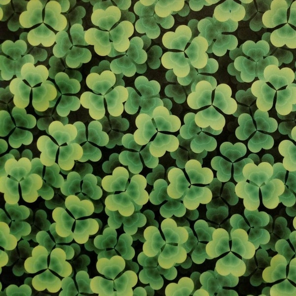 Green Shamrocks PUL fabric BY the YARD polyurethane laminate cloth diaper making supplies