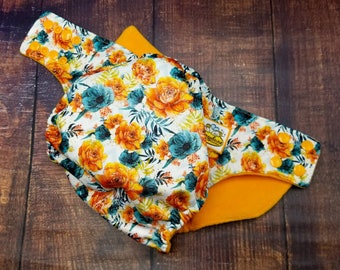 Orange Roses PUL Pocket Cloth Diaper