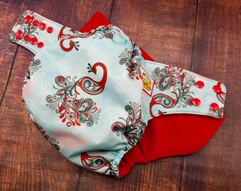 Peacock PUL Pocket Cloth Diaper