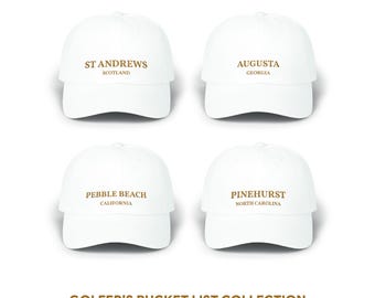 Augusta, Pebble Beach, Pinehurst, St Andrews Club Caps | Golf Lifestyle Hats | Country Club Collection