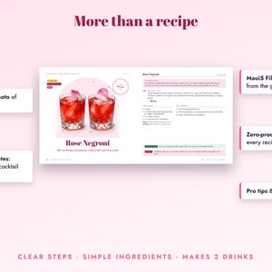 Digital Cocktail Recipe Book PDF with Mocktails, Shaken Not Stranded, Bachelorette & Hostess Gift image 3