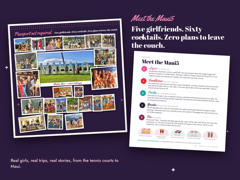 Digital Cocktail Recipe Book PDF with Mocktails, Shaken Not Stranded, Bachelorette & Hostess Gift image 4