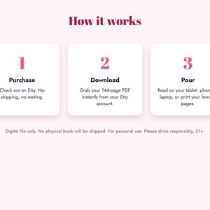Digital Cocktail Recipe Book PDF with Mocktails, Shaken Not Stranded, Bachelorette & Hostess Gift image 8
