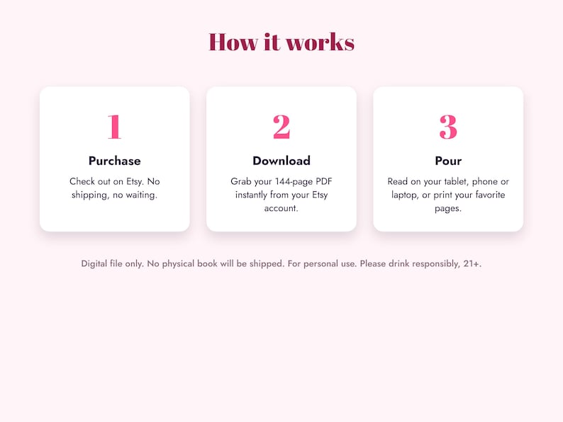 Digital Cocktail Recipe Book PDF with Mocktails, Shaken Not Stranded, Bachelorette & Hostess Gift image 8