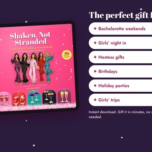 Digital Cocktail Recipe Book PDF with Mocktails, Shaken Not Stranded, Bachelorette & Hostess Gift image 7