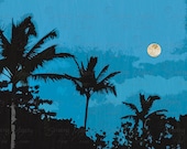 Palm Tree Photo Art Tropical Photography Print Hawaiian Decor Silhouette Wall Art Prints