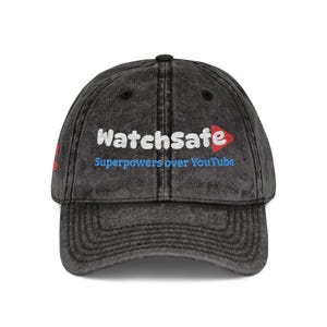 Watchsafe embroidered vintage cap | distressed dad hat, logo embroidery