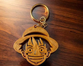 Luffy Keychain | One Piece Anime Pirate Backpack Charm 3D Printed Accessory