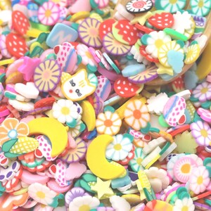 Variety Pack Mixed Shape Polymer Clay Slices - NOT EDIBLE - Fake Sprinkles, Fake Bake Supply, Table Scatter, Confetti, Embellishment - BPC39
